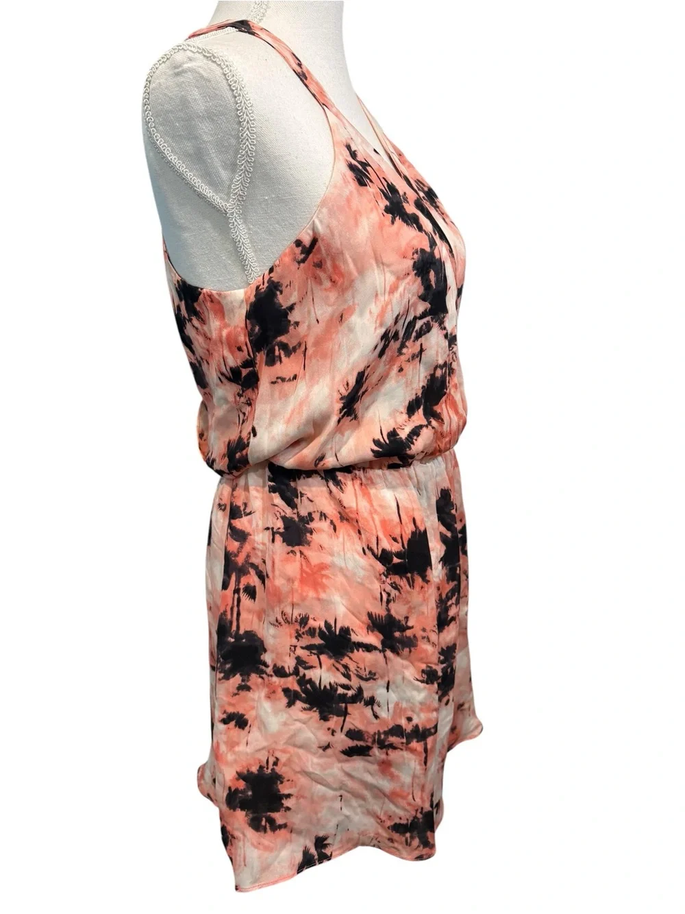 Parker Silk Kita Dress in Camo Pompano.  Size M
